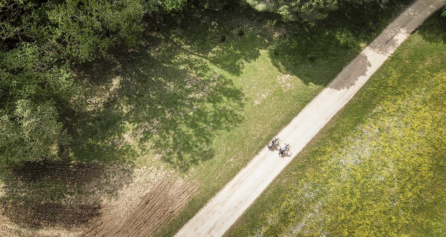 Ciclistes pedalant a la ruta