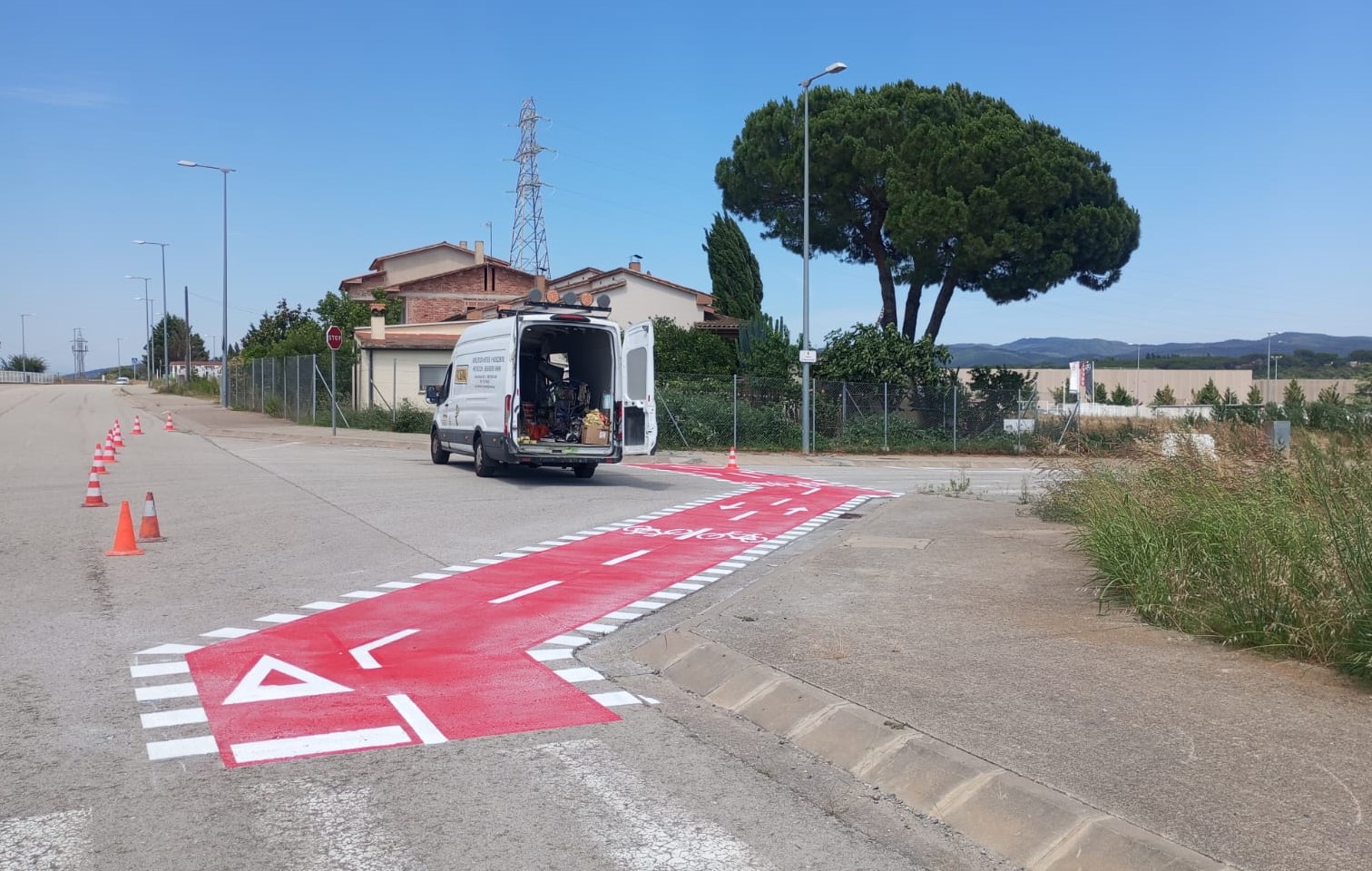 Inici de les obres de senyalització de la via pedalable Fornells de la Selva – Vilablareix