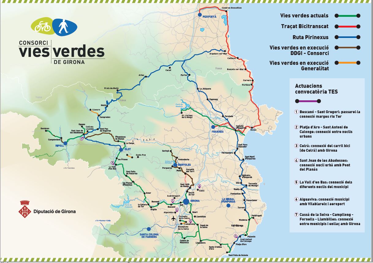 Un ajut FEDER permetrà el desenvolupament de set nous trams de vies verdes