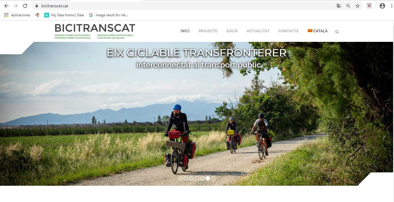 Es presenta el web del projecte d’intermodalitat pedalable transfronterera www.bicitranscat.cat