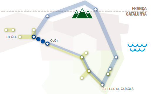 Carte géographique de Route du Liaison Olot - Sant Joan de les Abadesses