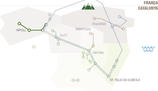 Mapa geogràfic Ruta del Ferro i del Carbó