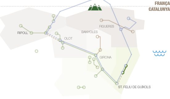 Little Train Route geographic map