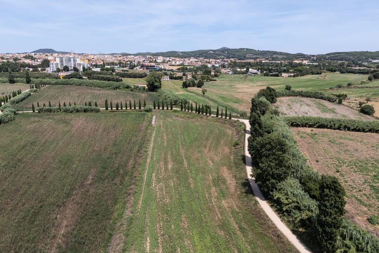 Fotografia de drone de la via verda del Tren Petit